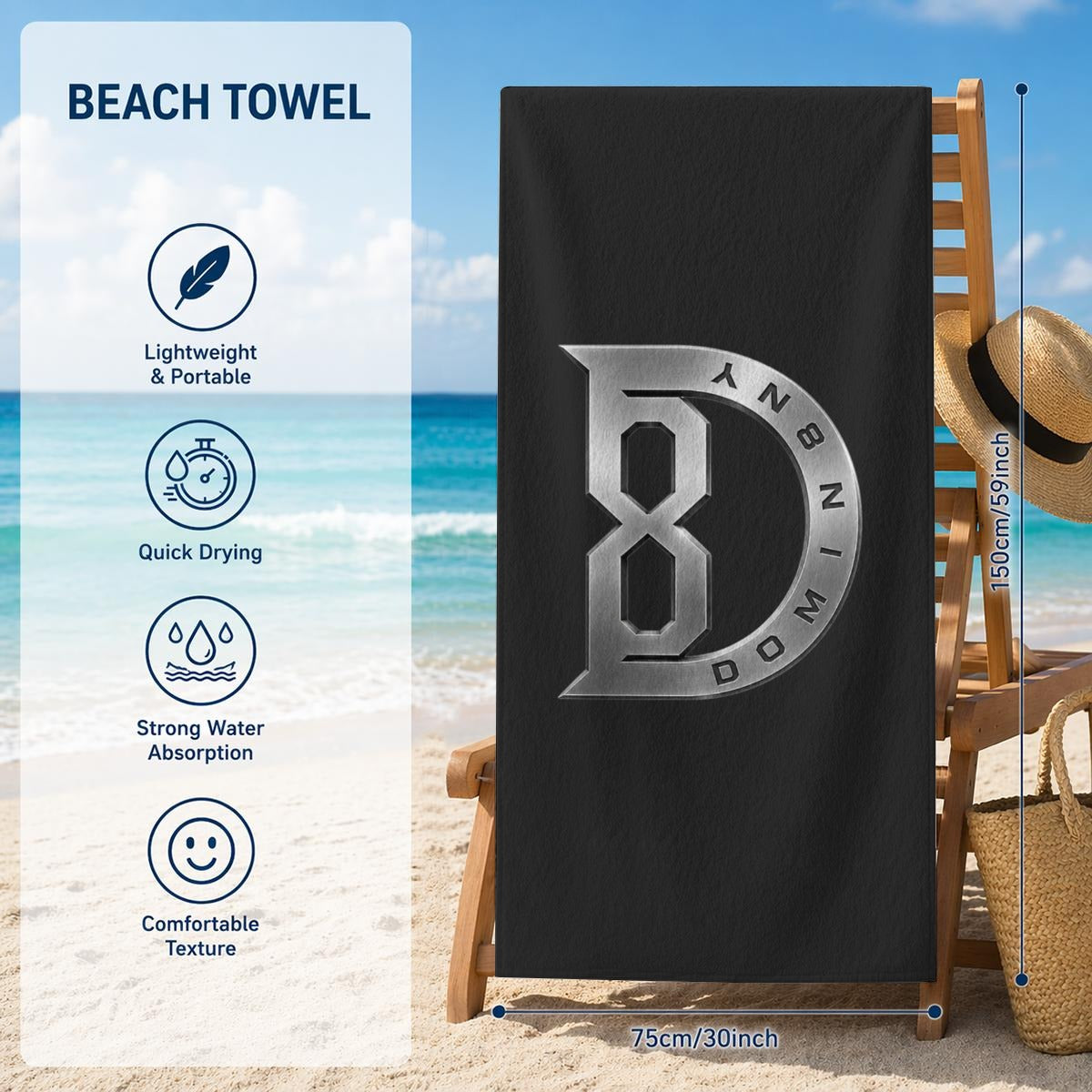 Adult Beach Towel  Printed in Canada|320GSM