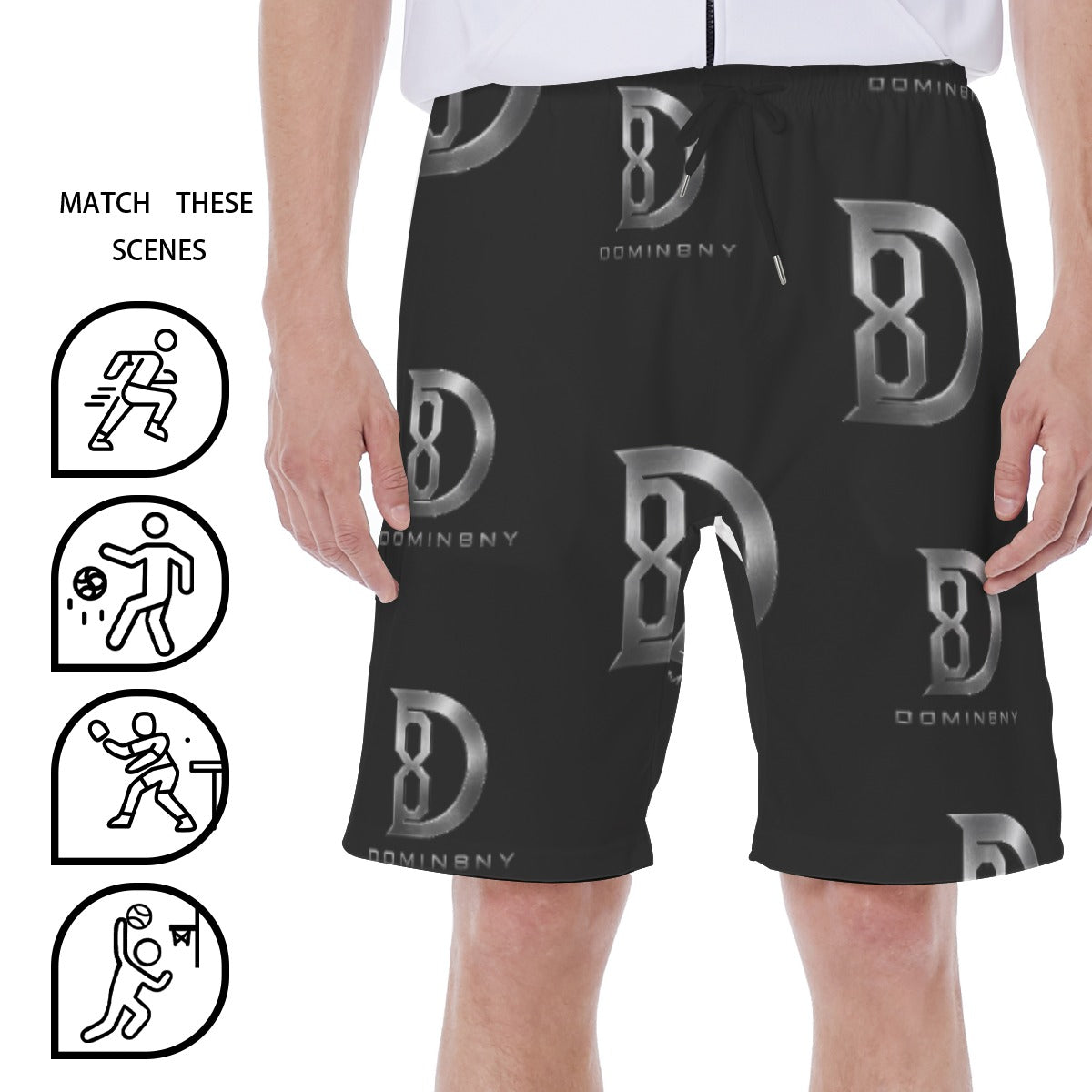 All-Over Print Men‘s Beach Shorts With Lining