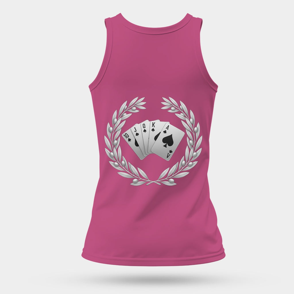 Silver Royal Flush Women's Sports Tank Top