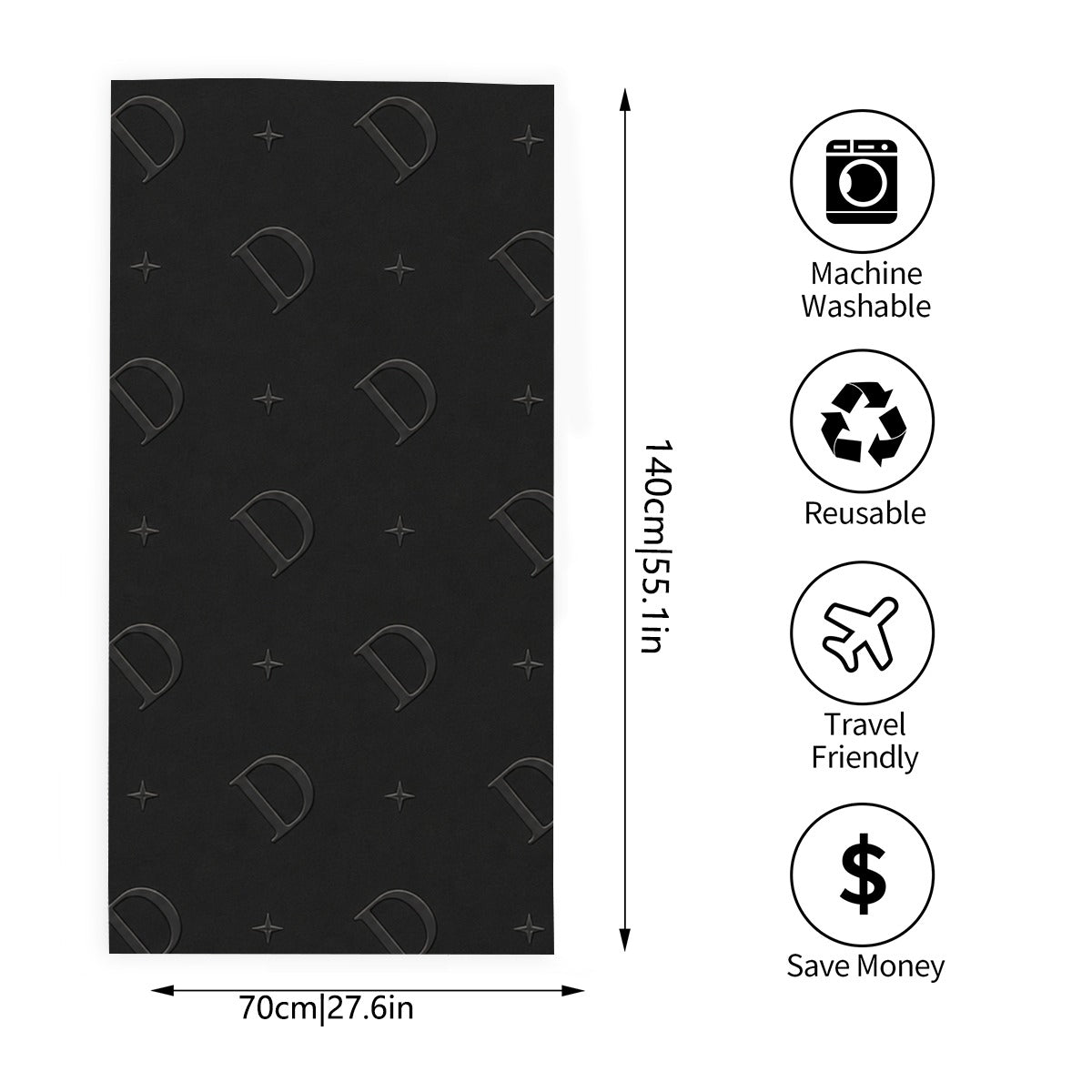 DOMIN8NY Luxury Microfiber Bath Towel