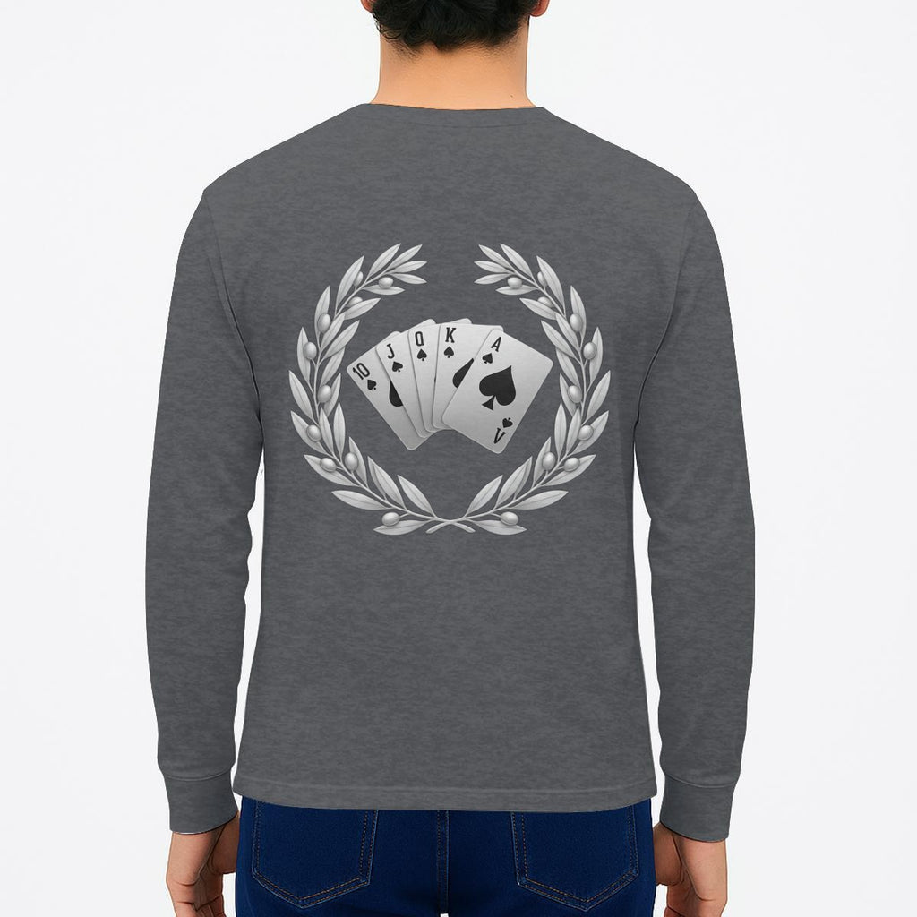 Silver Royal Flush Unisex Long Sleeve T-Shirt