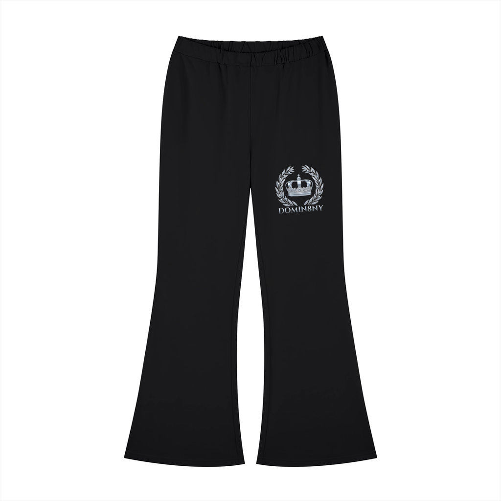 Woman's Crown Design Slim-Fit Flared Sweatpants