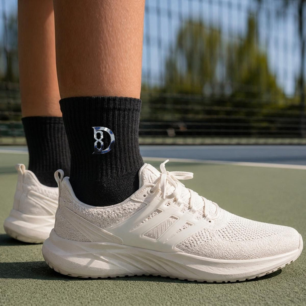 Embroidery Sports Quarter Socks|Cotton