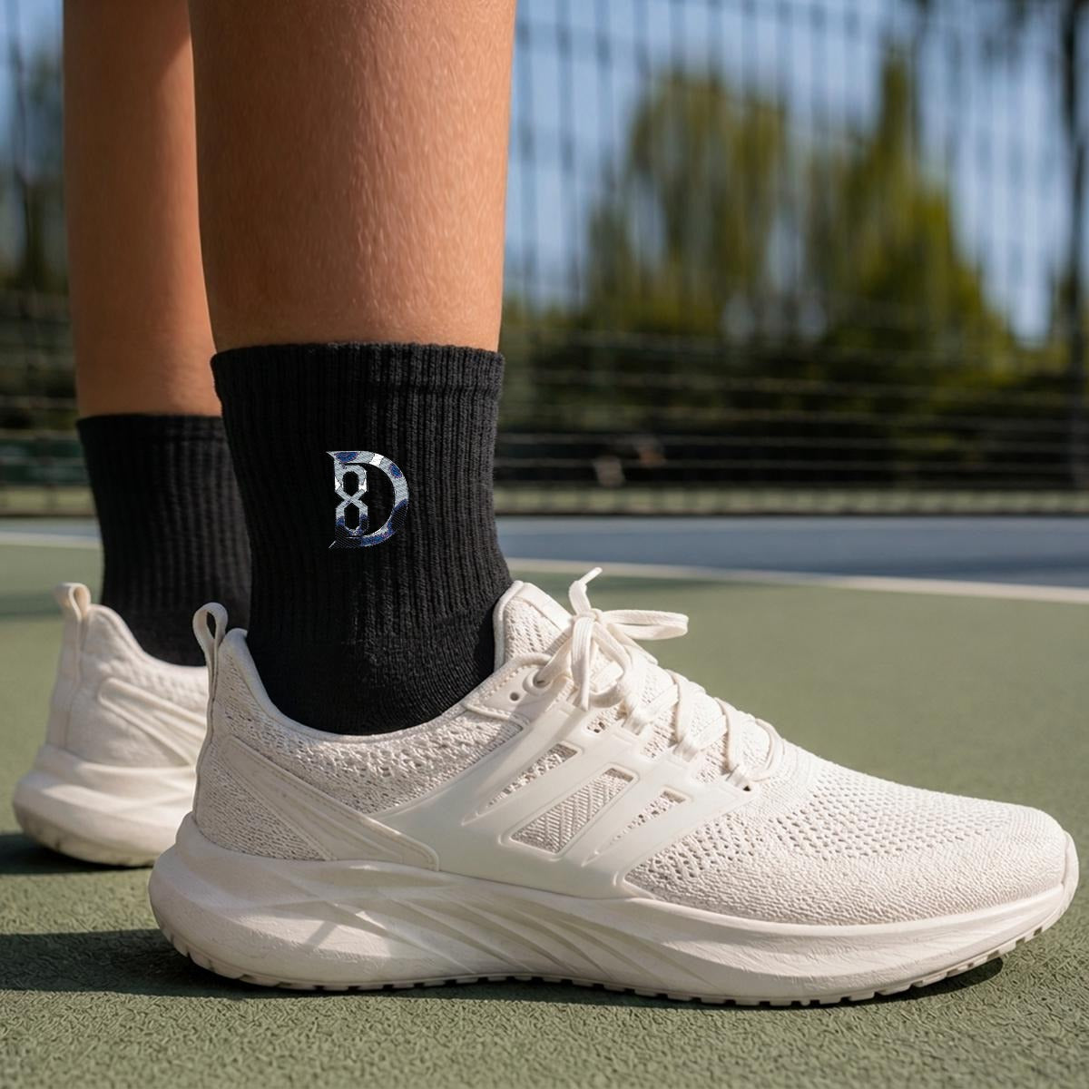 Embroidery Sports Quarter Socks|Cotton