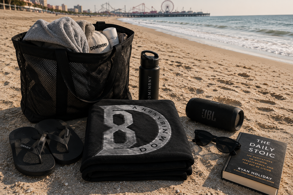 DOMIN8NY Premium Quick-Dry Beach Towel