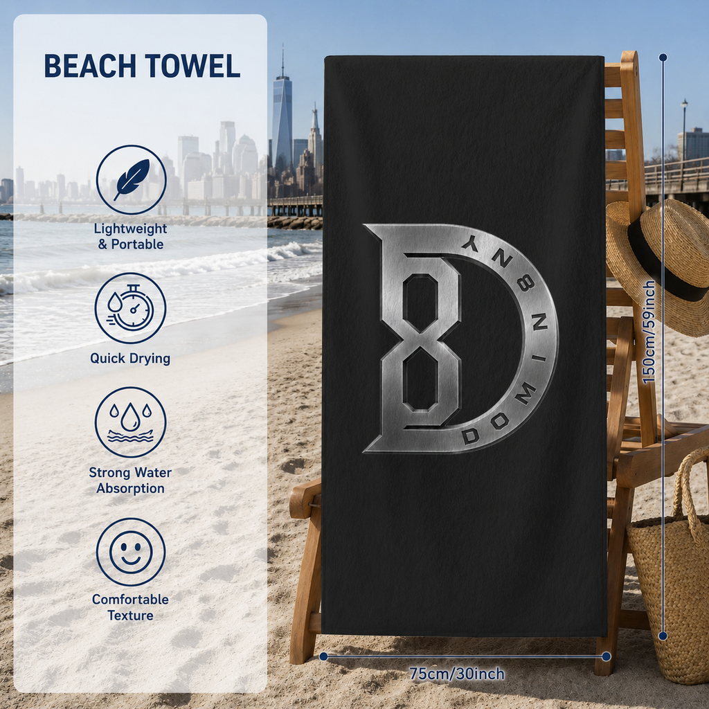 DOMIN8NY Premium Quick-Dry Beach Towel