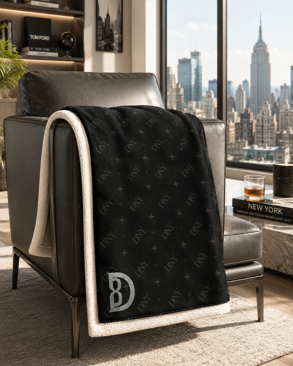 DOMIN8NY Plush throw blanket, alternate product view