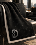 DOMIN8NY Plush throw blanket, fabric detail view