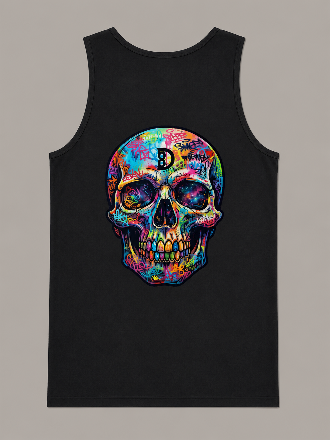 DOMIN8NY Graffiti Skull Tank Top — product image 2