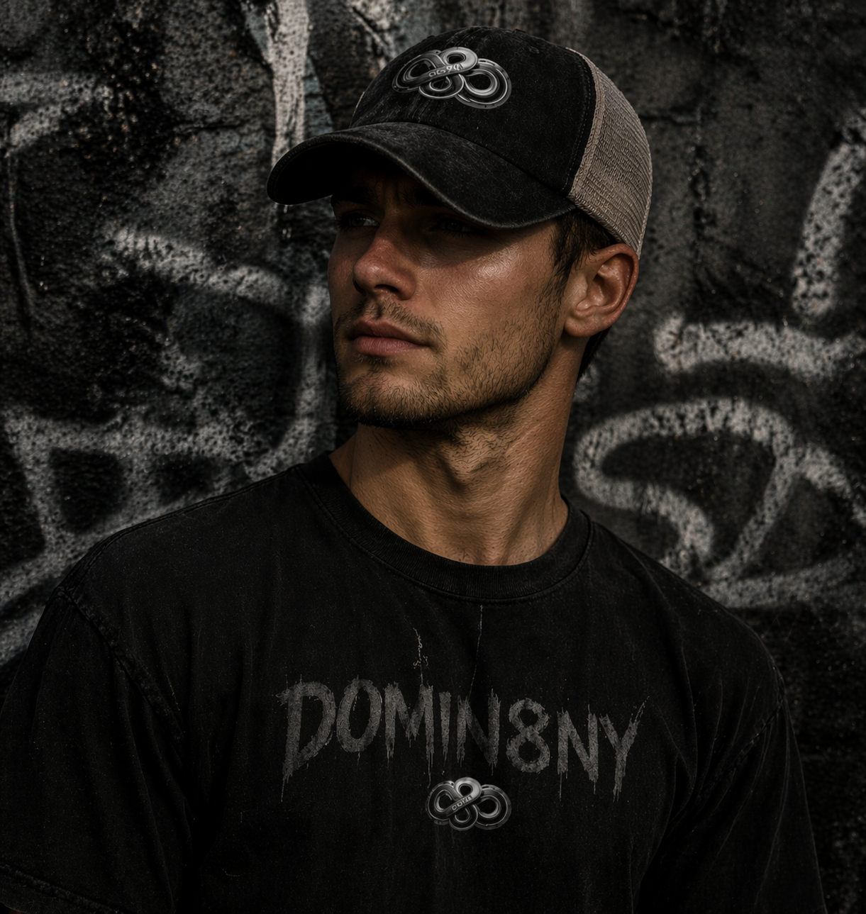 Vintage Washed Denim Mesh Cap