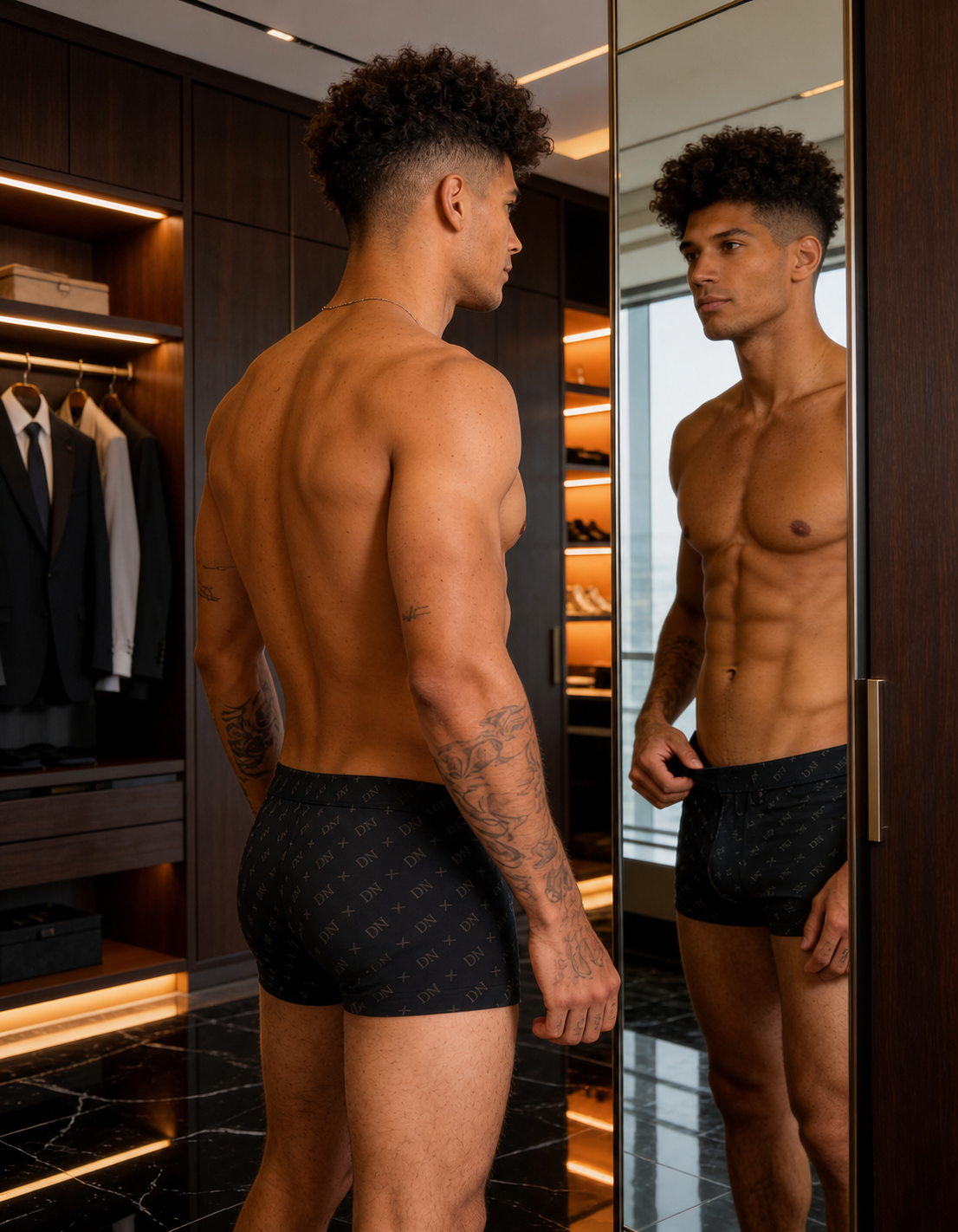 DOMIN8NY Men's Jersey Boxer Briefs