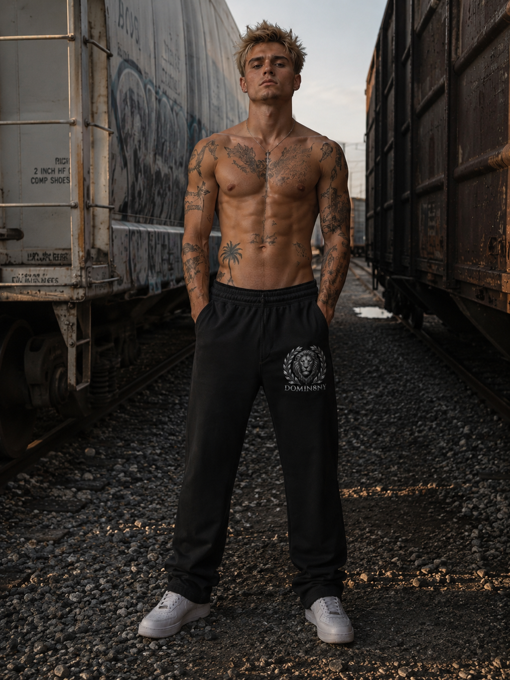 Lion Straight-Leg Sweatpants