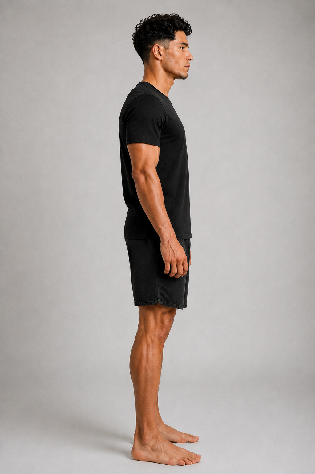 Lifestyle view of the DOMIN8NY Crown graphic T-shirt