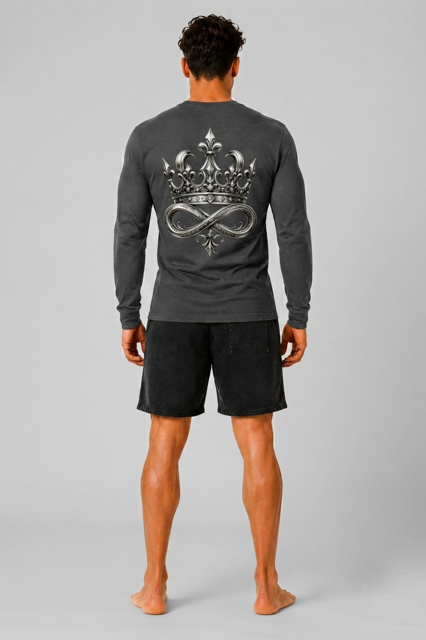 DOMIN8NY Crown graphic long-sleeve T-shirt, lifestyle view