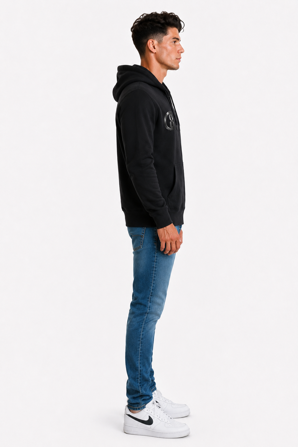 DOMIN8NY Crown Graphic Zip-Up Hoodie