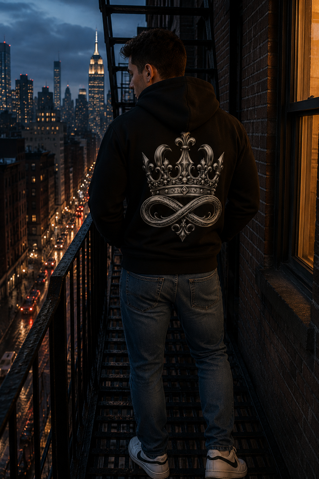Crown Unisex Zip Up Hoodie