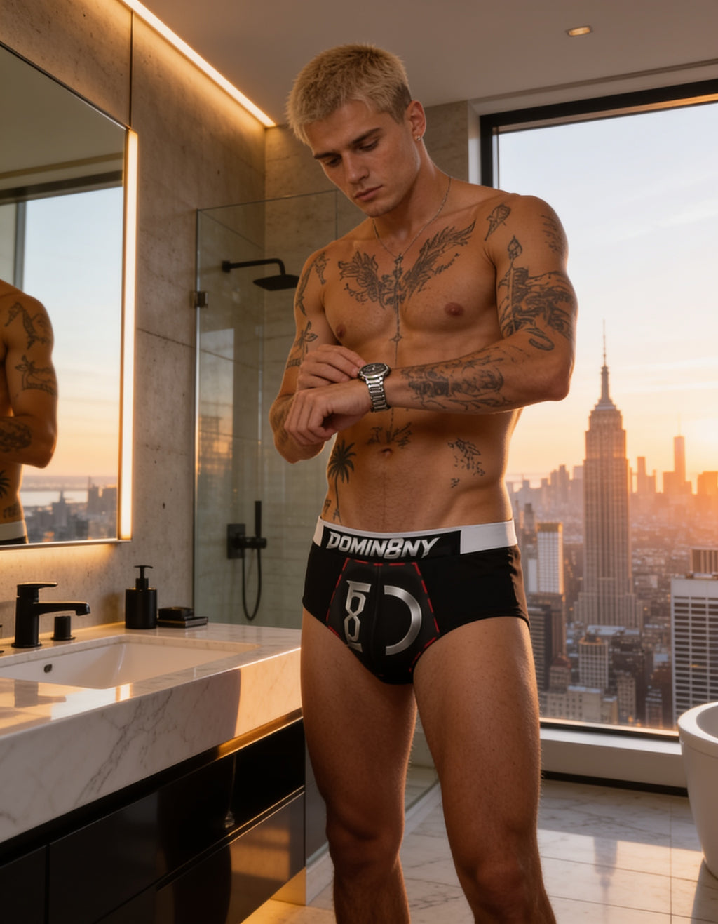 DOMIN8NY Men's Low-Rise Briefs