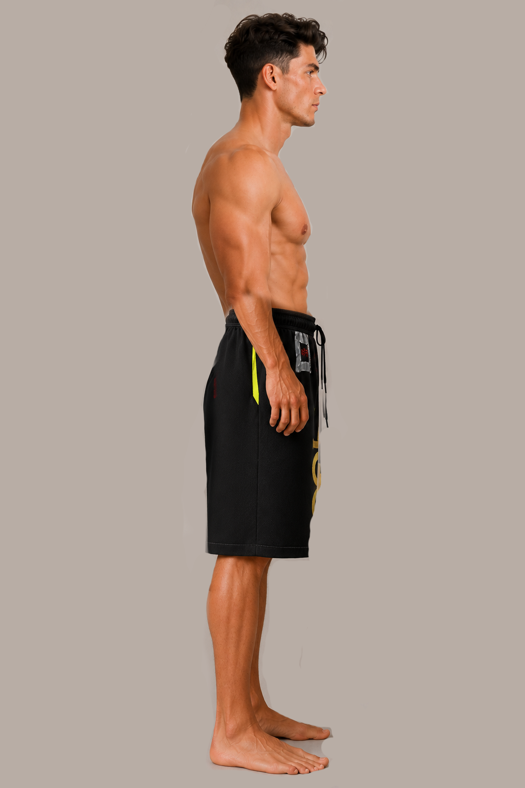 DOMIN8NY Graffiti Dollar Sign Over-the-Knee Shorts