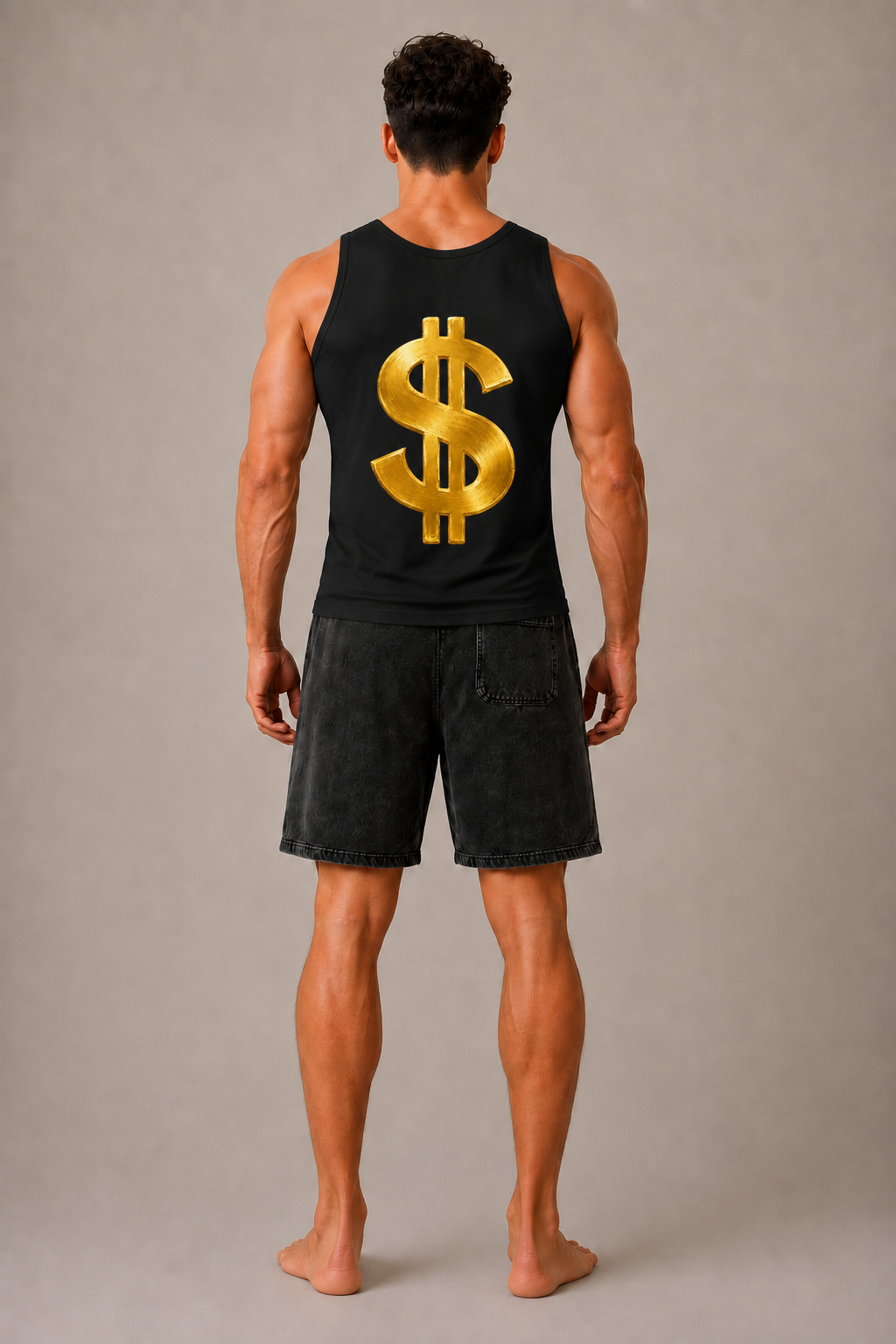DOMIN8NY Graffiti Dollar Sign Tank Top