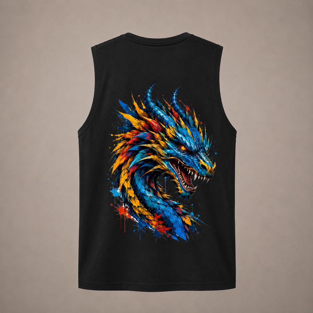 DOMIN8NY Graffiti Dragon Tank Top