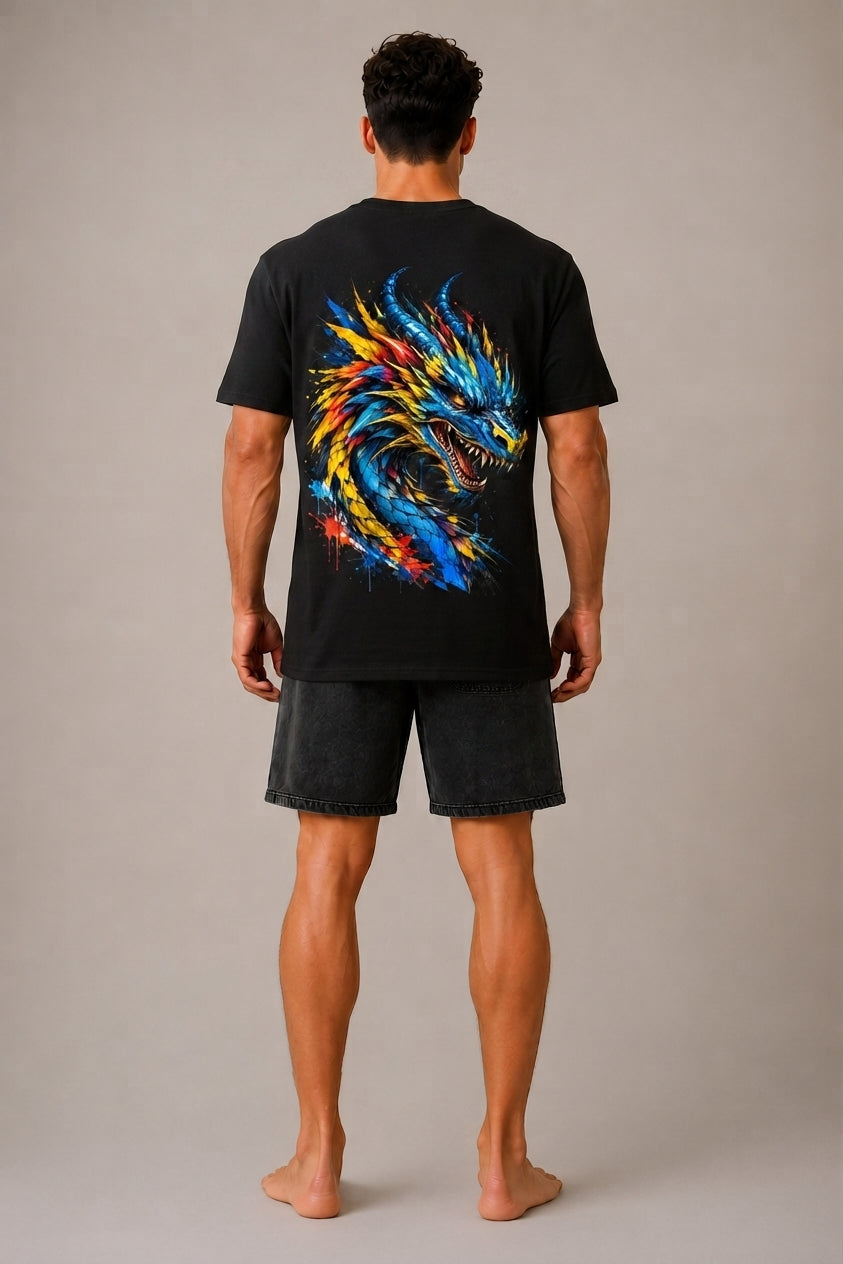 DOMIN8NY Graffiti Dragon Graphic T-Shirt — product image 7