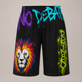 DOMIN8NY Graffiti Lion Over-the-Knee Shorts — product image 2