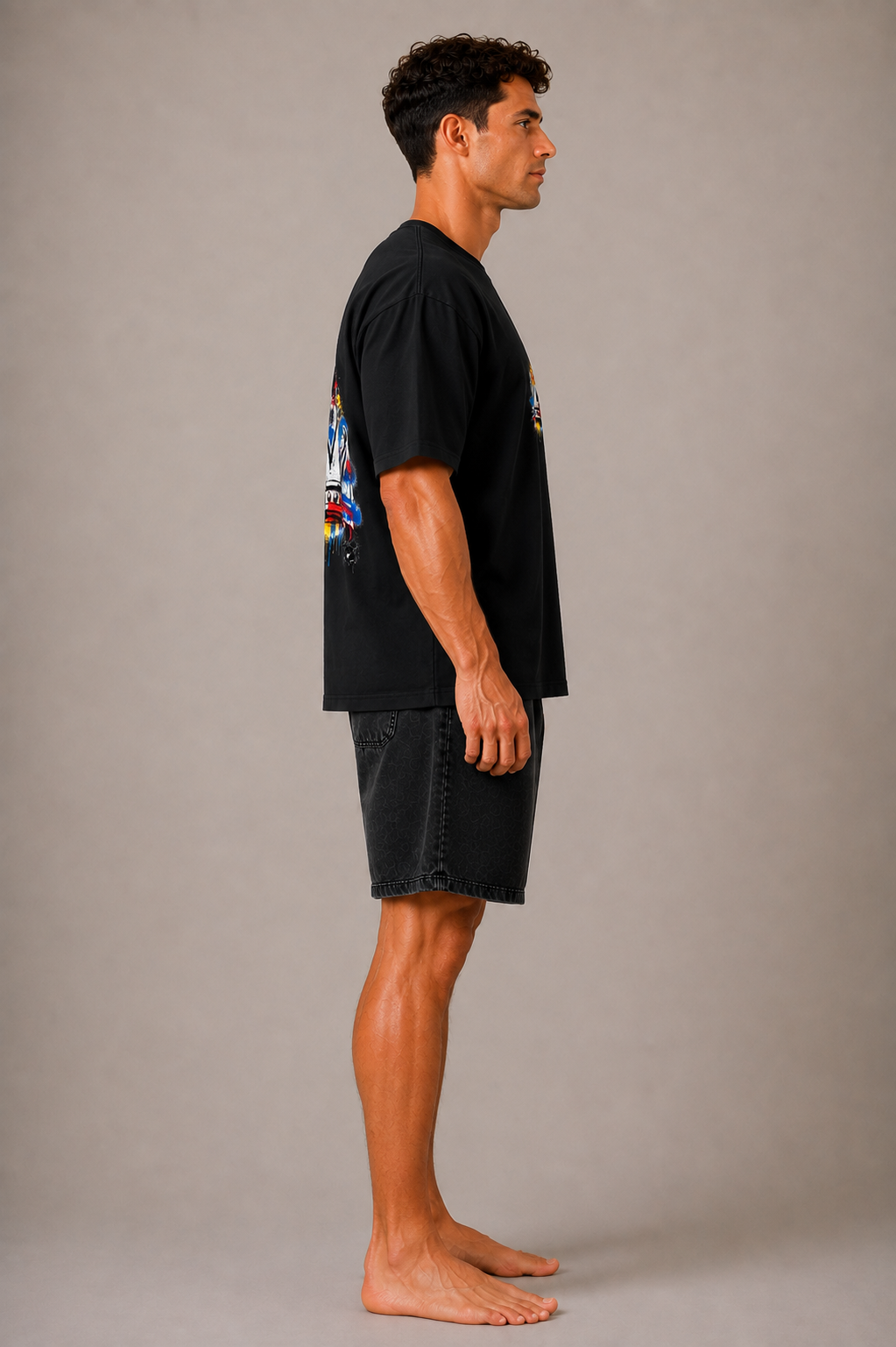 DOMIN8NY Graffiti Lion Graphic T-Shirt