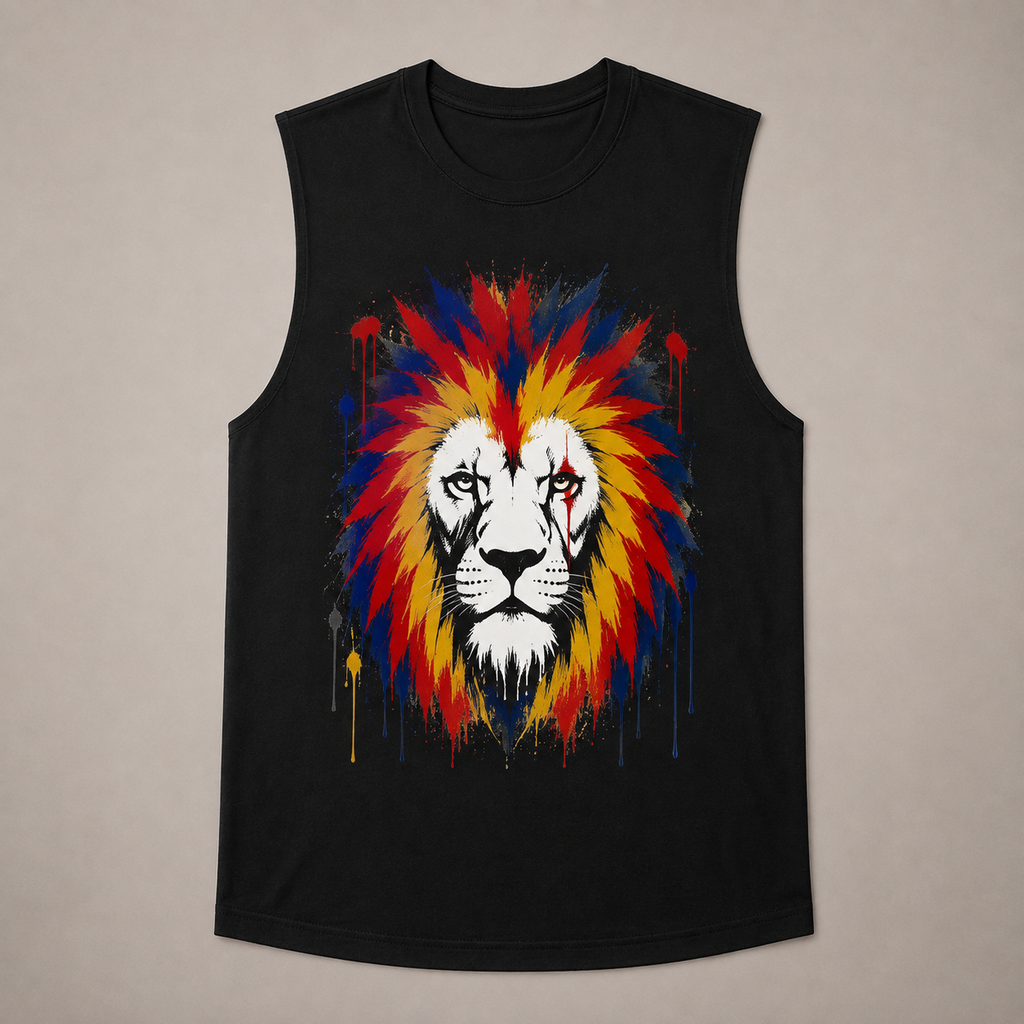 DOMIN8NY Graffiti Lion Tank Top — product image 2
