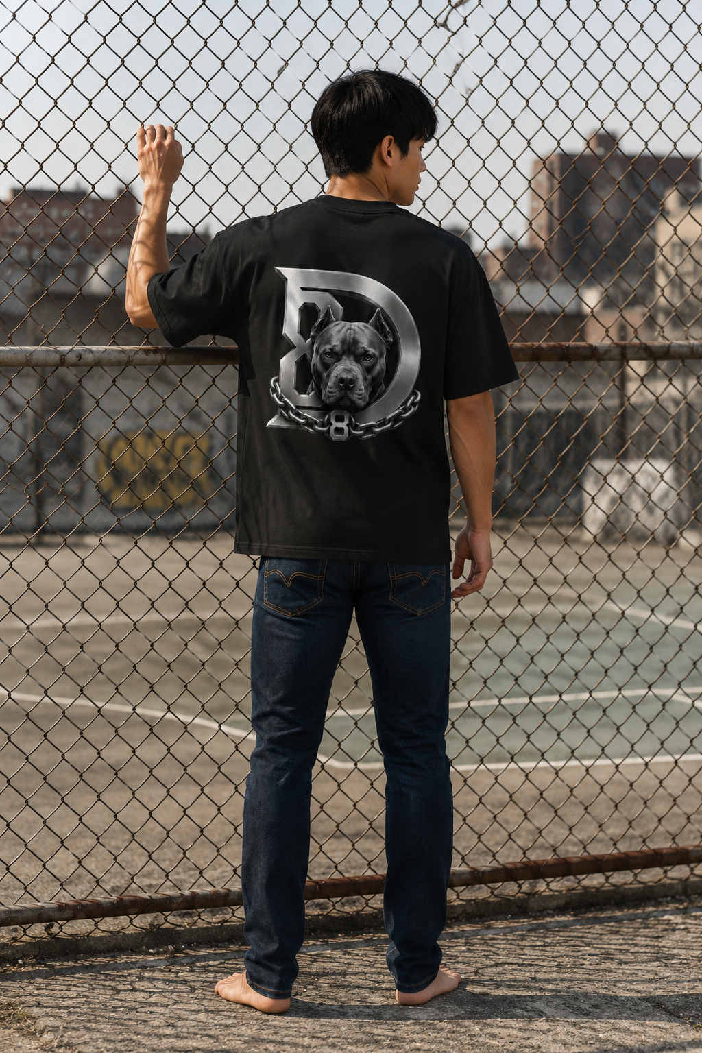 DOMIN8NY Graffiti Pitbull Graphic T-Shirt