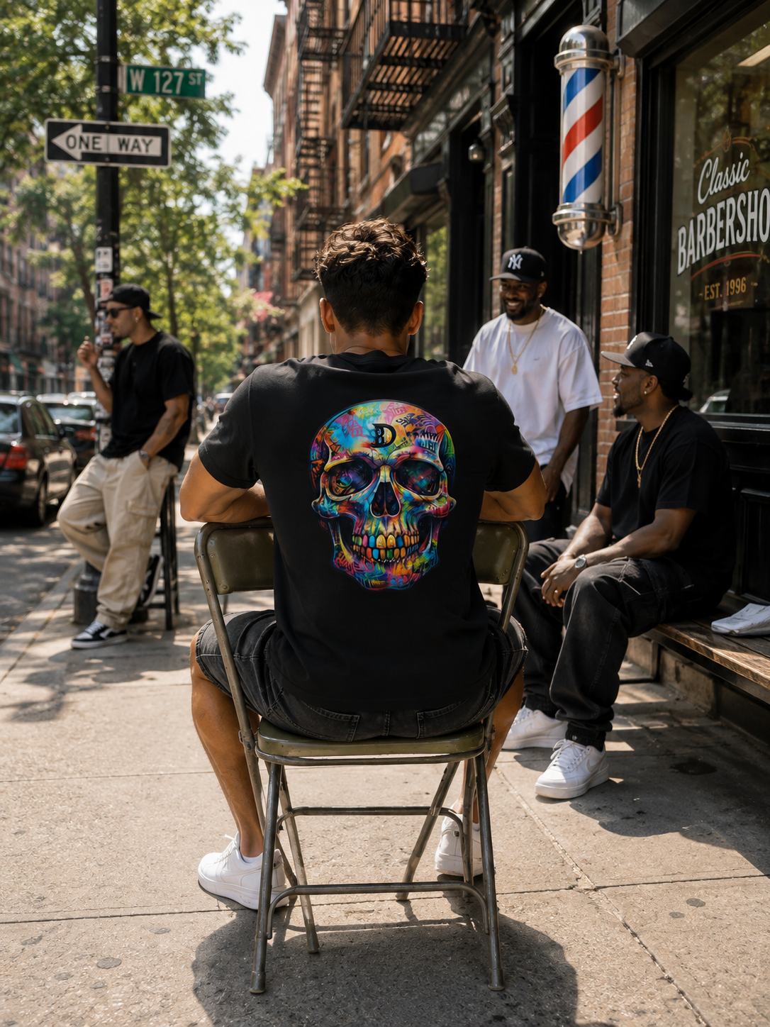 DOMIN8NY Graffiti Skull Graphic T-Shirt