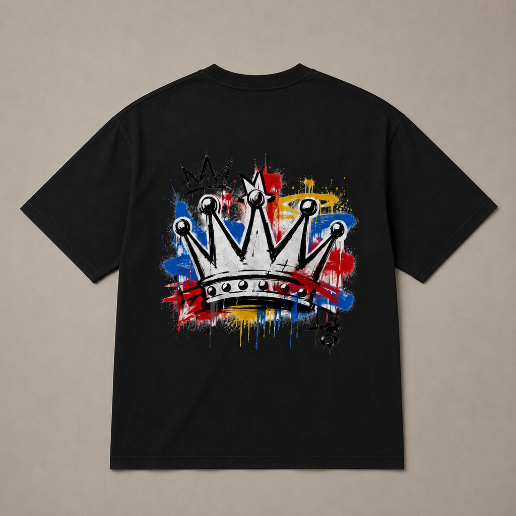 DOMIN8NY Graffiti Crown Graphic T-Shirt