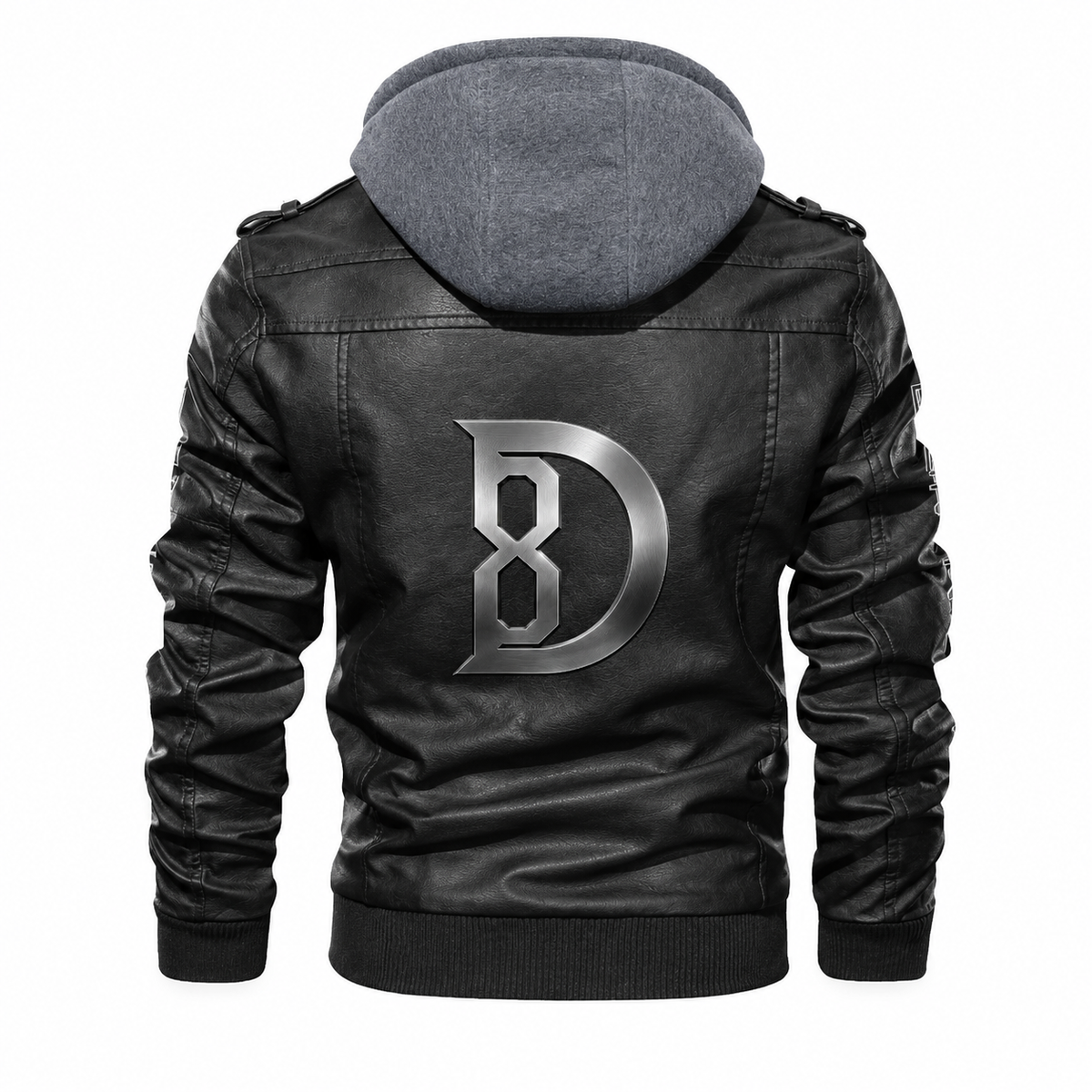 DOMIN8NY Men's Hooded Zip-Up Jacket