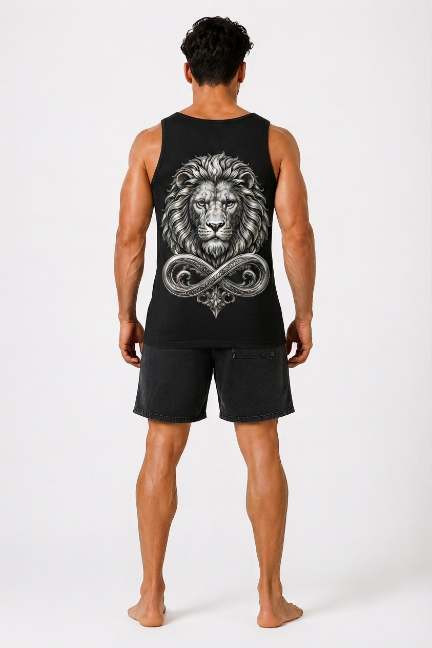 DOMIN8NY Lion Graphic Tank Top