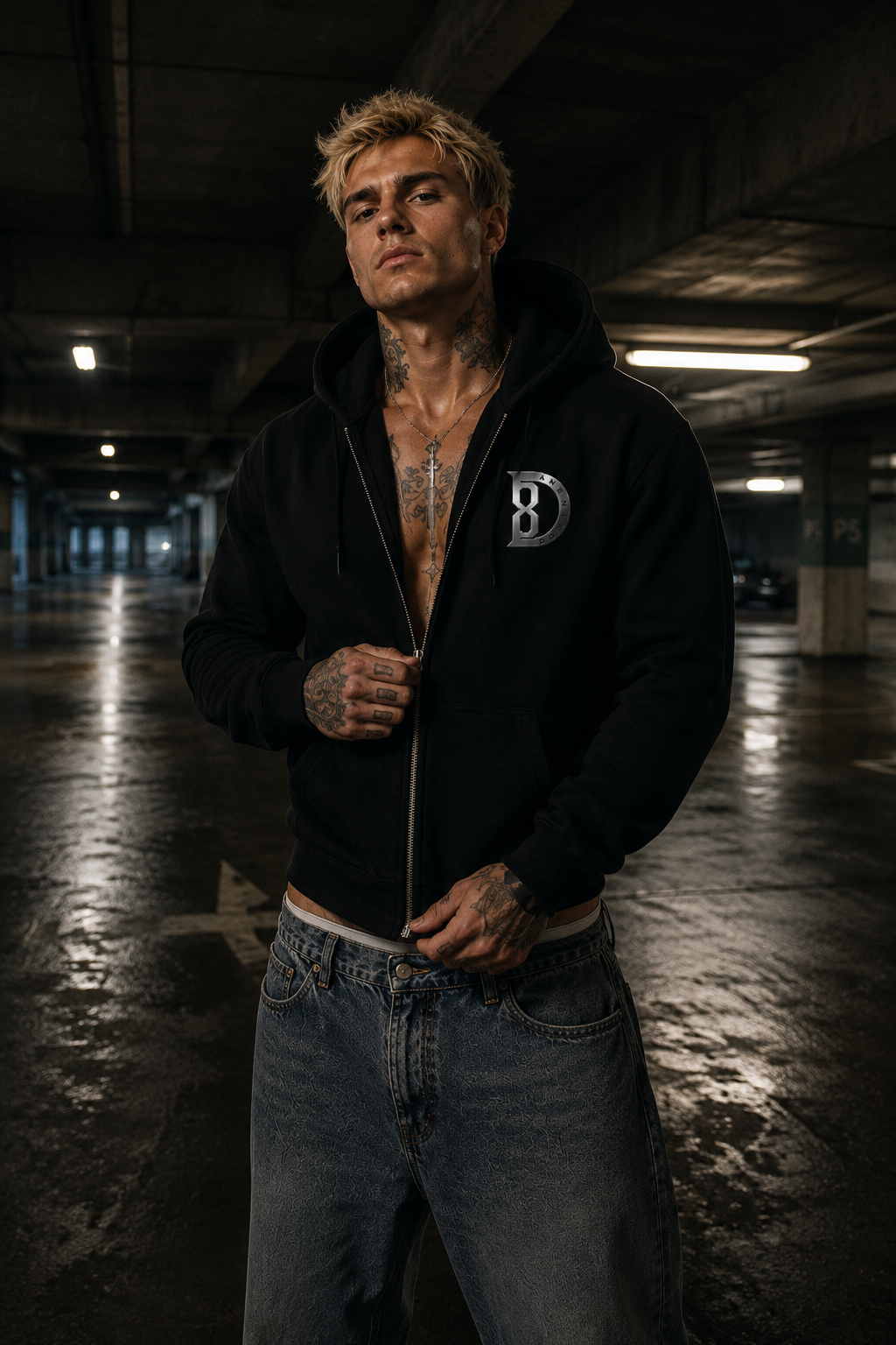 Lion Unisex Zip Up Hoodie