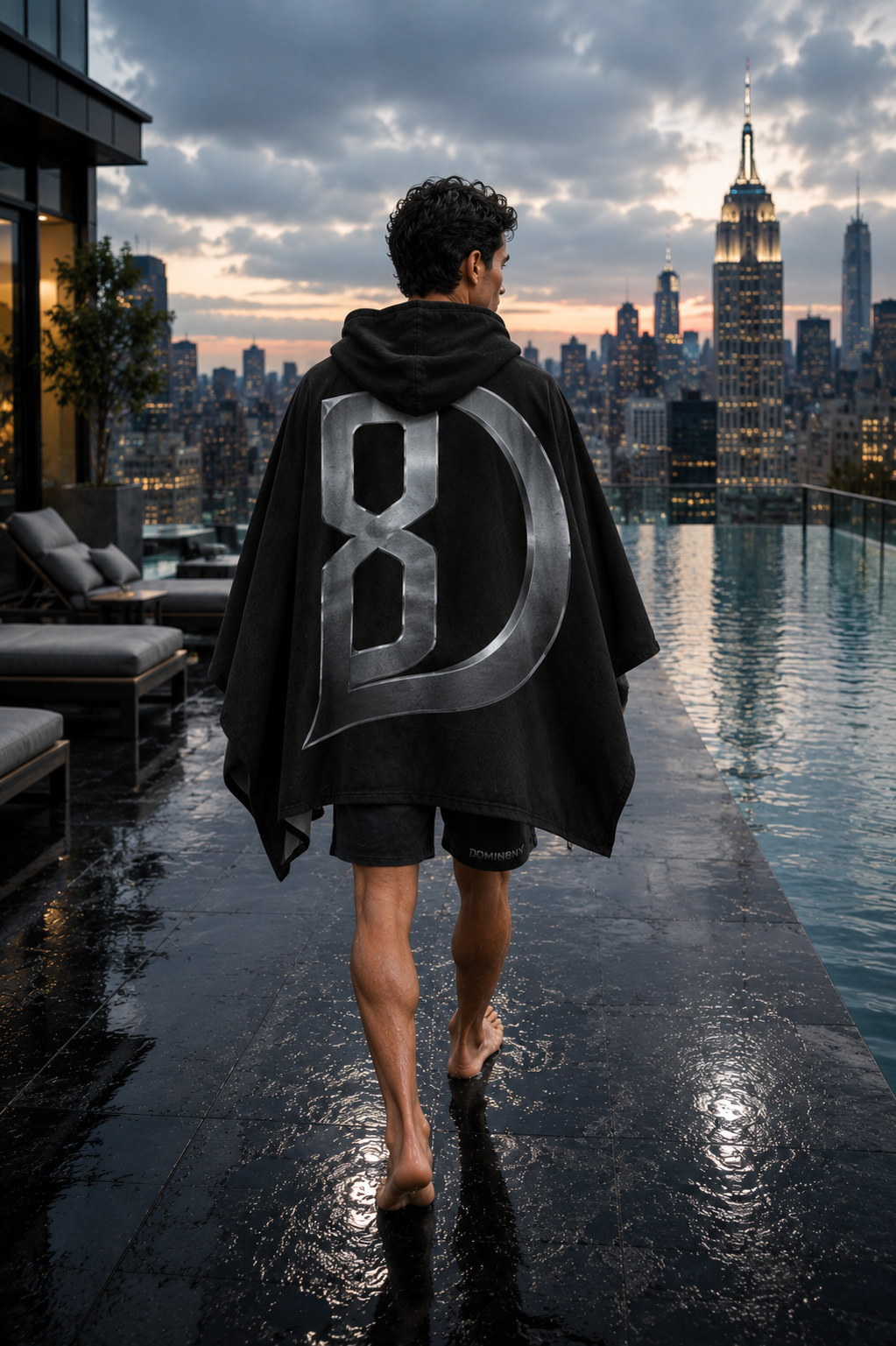 DOMIN8NY Unisex Hooded Towel Poncho