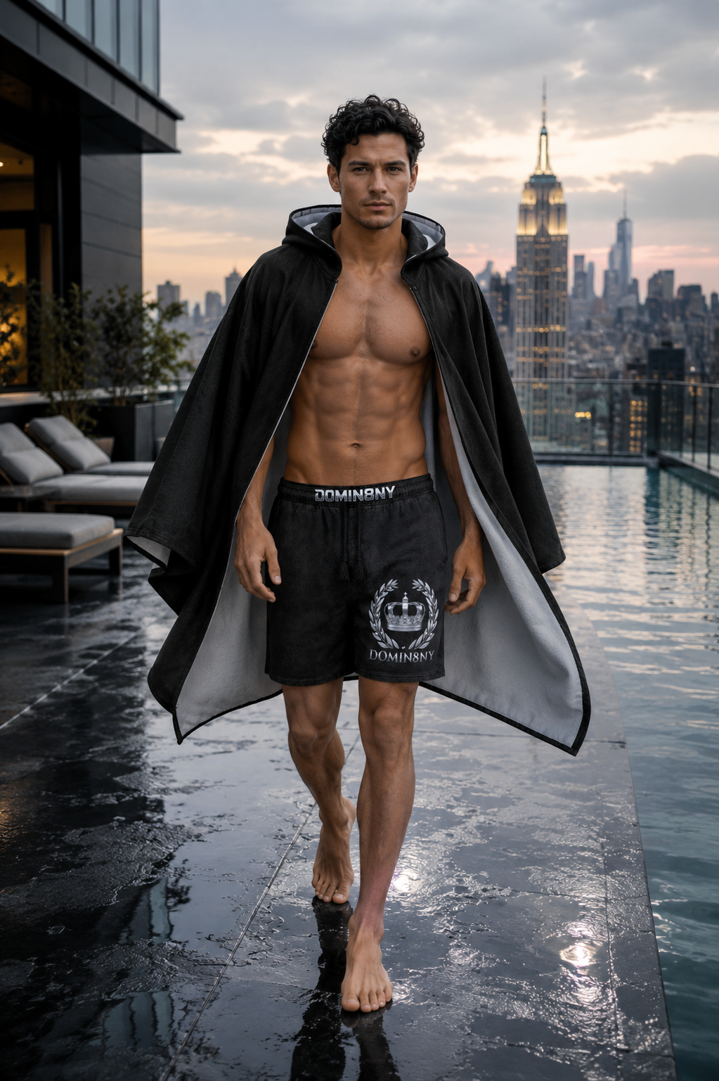 DOMIN8NY Unisex Hooded Towel Poncho