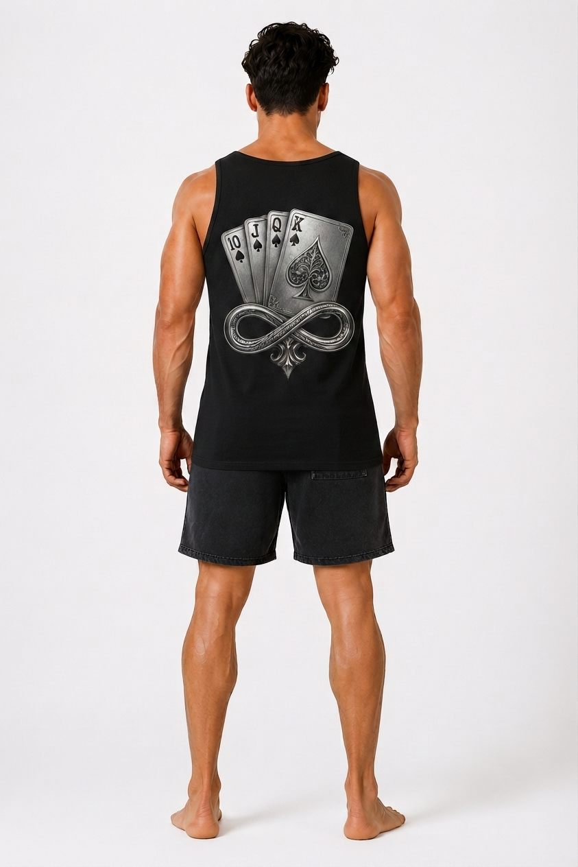 DOMIN8NY Royal Flush Graphic Tank Top