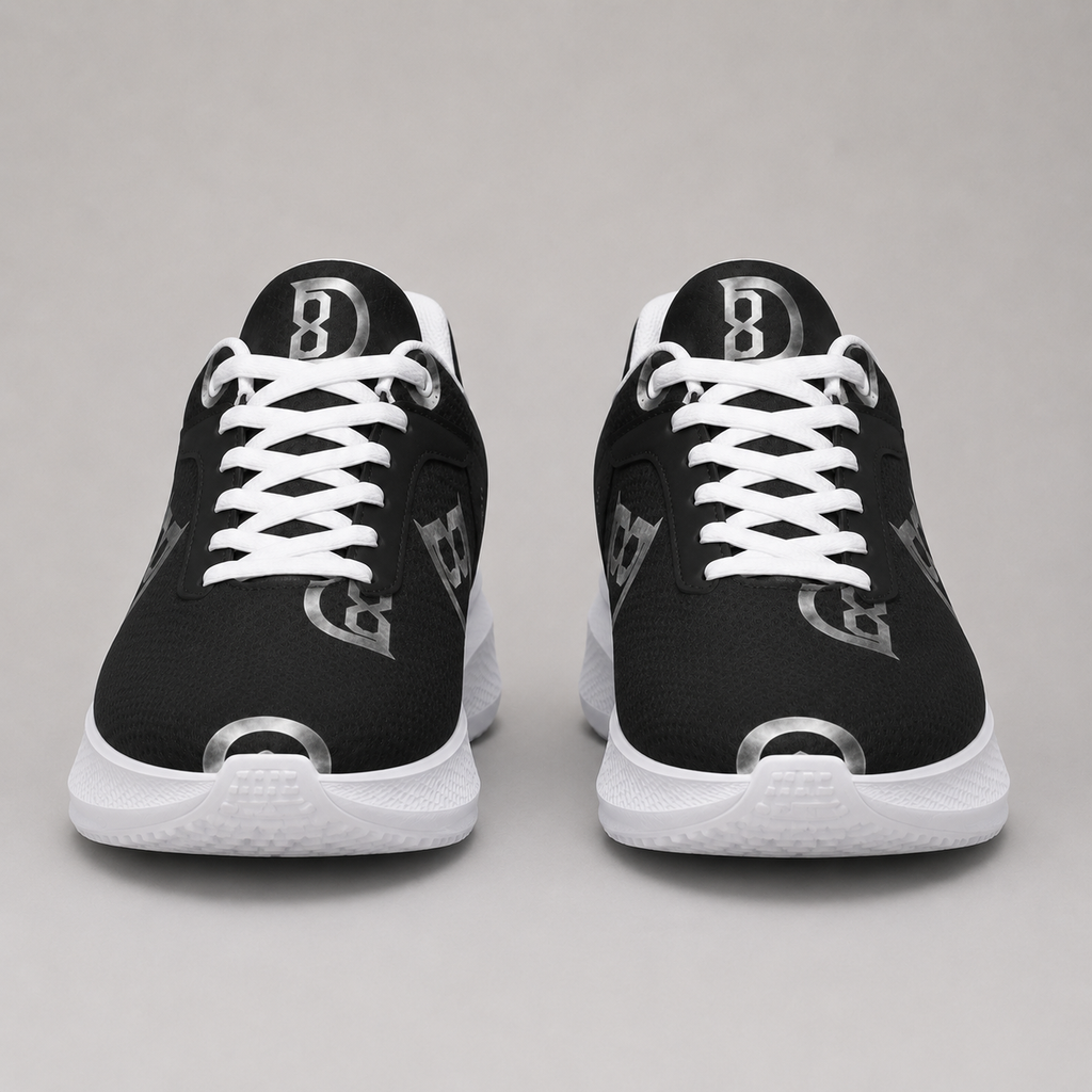 DOMIN8NY men's mesh road running shoes, lifestyle view