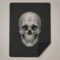 Skull Quilt & Pillow Cases With  Edge-wrapping Strips