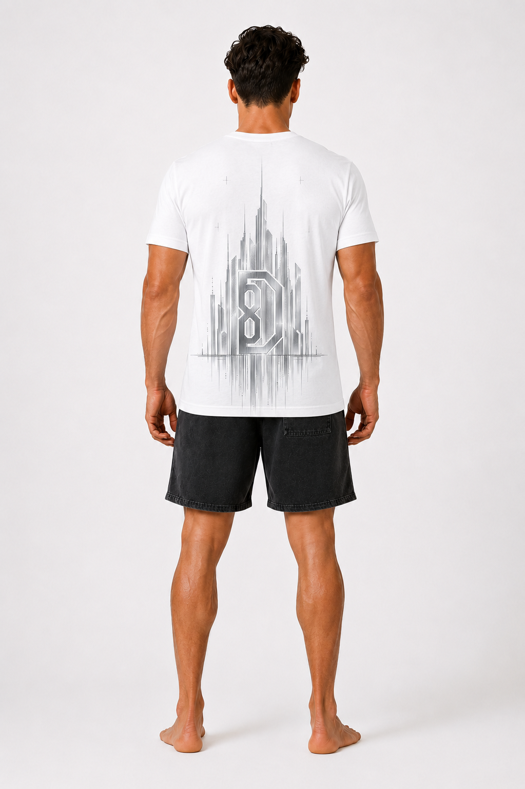 DOMIN8NY NYC Skyline graphic T-shirt, New York lifestyle view