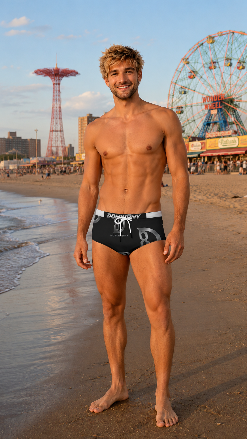 All-over print Men'S Drawstring Swim Briefs
