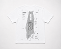 Model wearing the black DOMIN8NY NYC Street Grid T-shirt, video preview