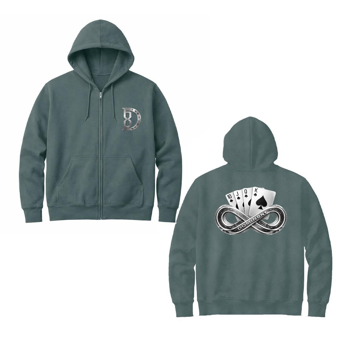 Royal Flush Zip Up Hoodie