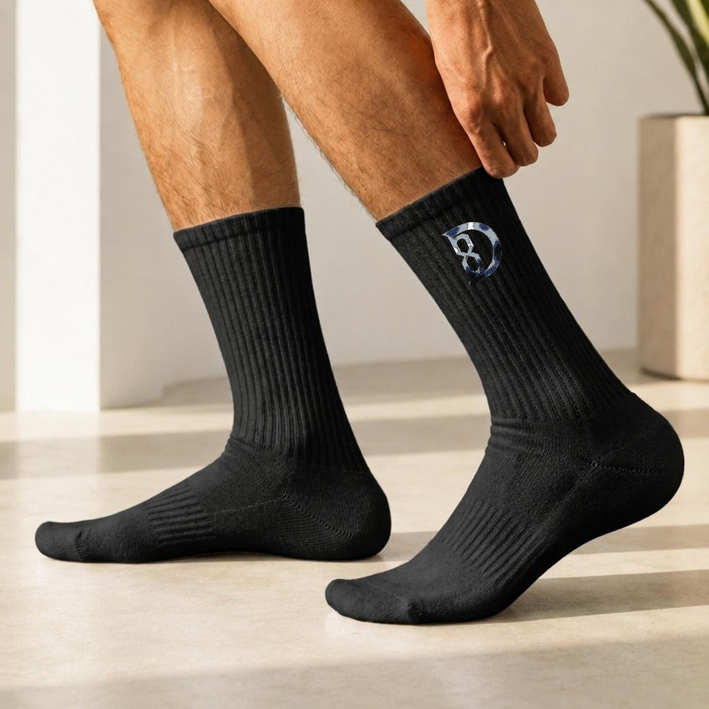 Embroidery Sports Cotton Crew Socks|Cotton