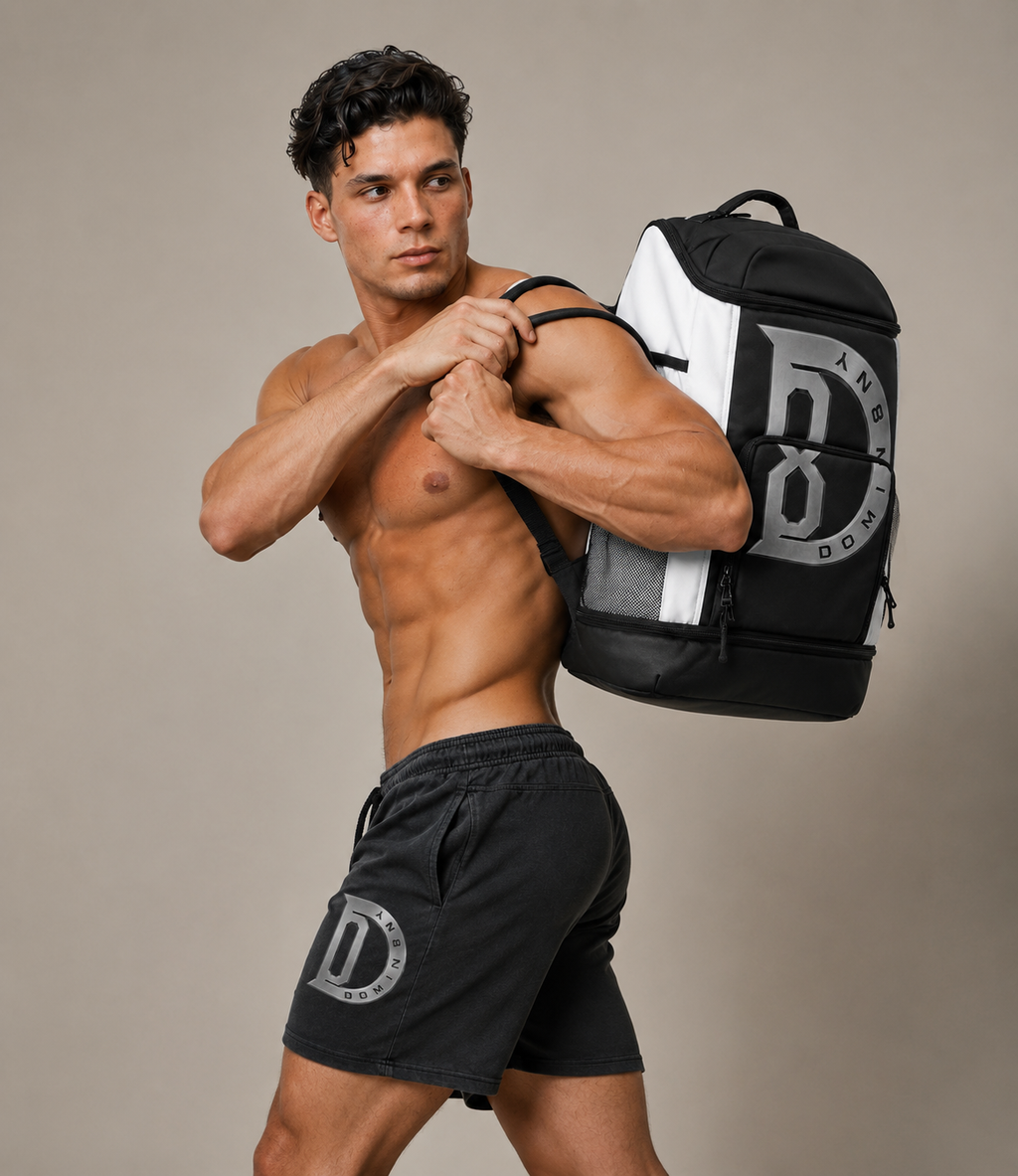 DOMIN8NY multifunctional sports gearpack, travel lifestyle view